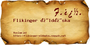 Flikinger Áldáska névjegykártya